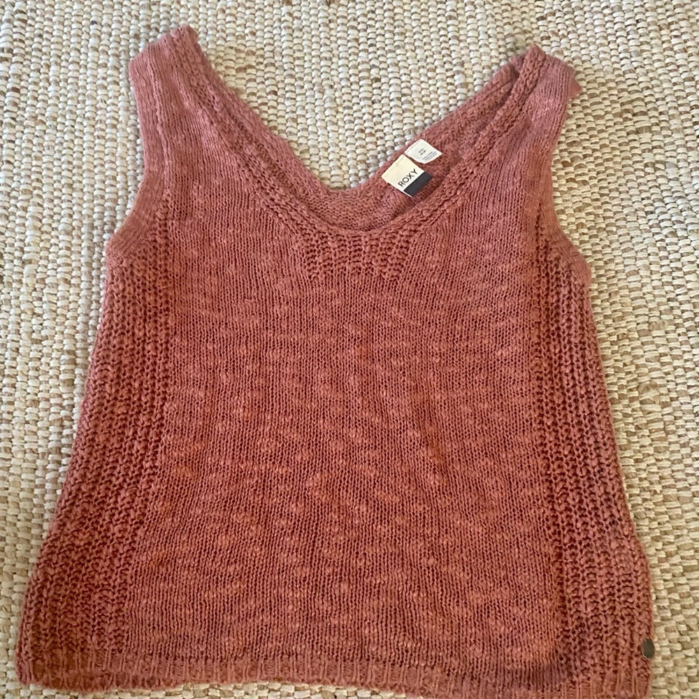 Roxy Women's Warm Brown Knit Tank Top